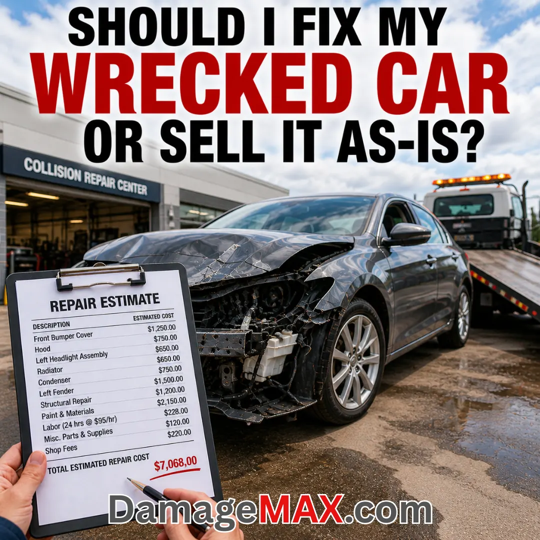 DamageMAX - Should I Fix My Wrecked Car or Sell It As-Is?
