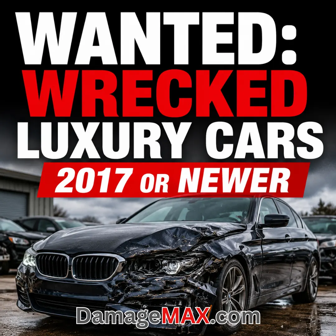 DamageMAX - Wanted: Wrecked Luxury Cars 2017 or Newer DamageMAX - Wanted: Wrecked Luxury Cars 2017 or Newer