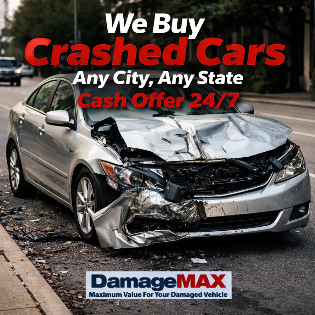 DamageMAX - We Buy Crashed Cars — Any City, Any State — Cash Offer 24/7